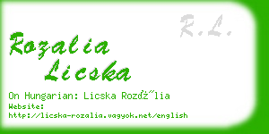 rozalia licska business card